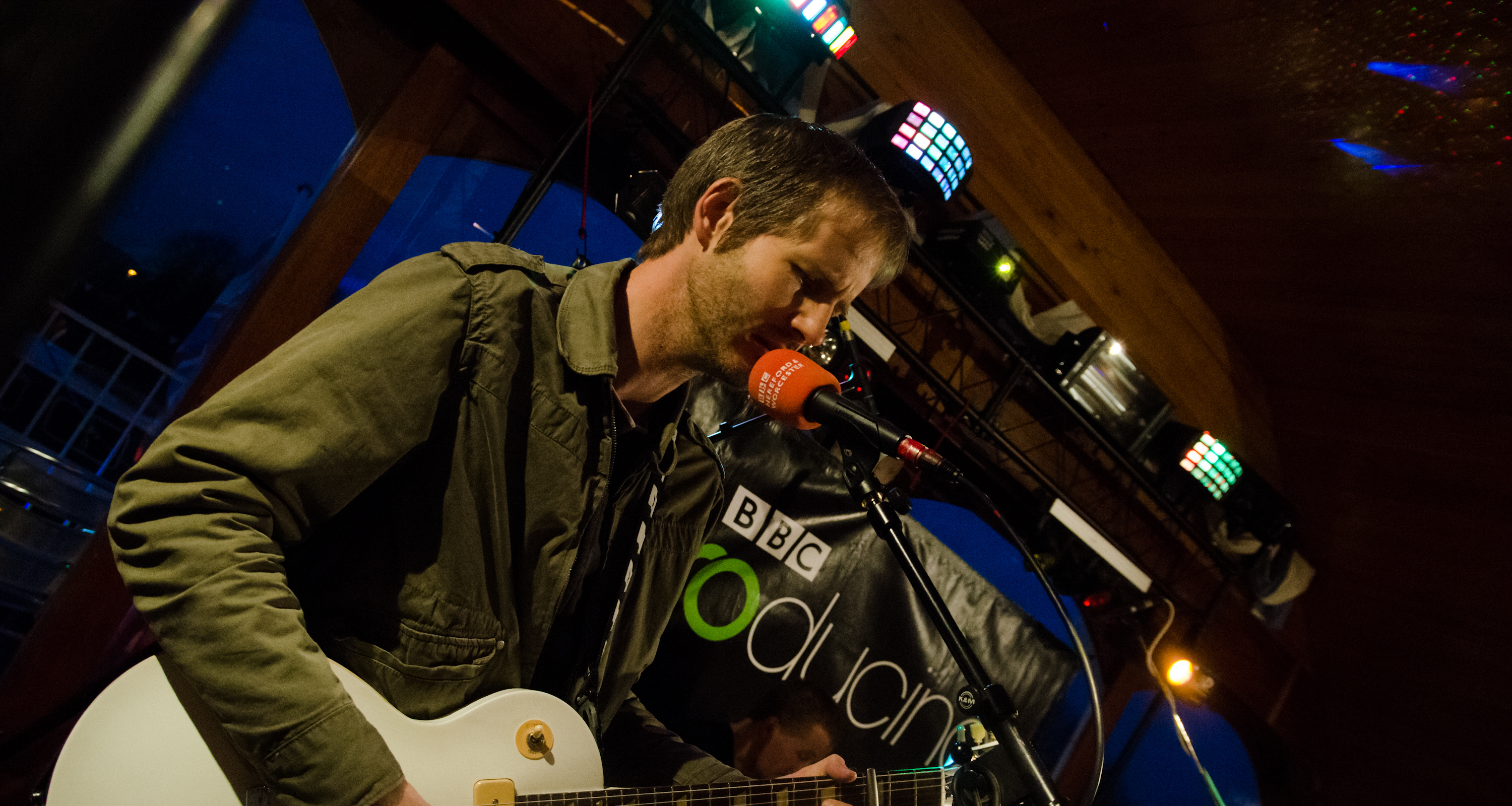 Sean Jeffery with Hitchhiker at BBC Radio Hereford and Worcester 2013